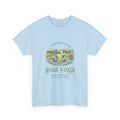 Lawhoma Hills Goat Yoga T-Shirt — Cute Farm Scene Tee (Lawhoma Hills Goat Yoga)