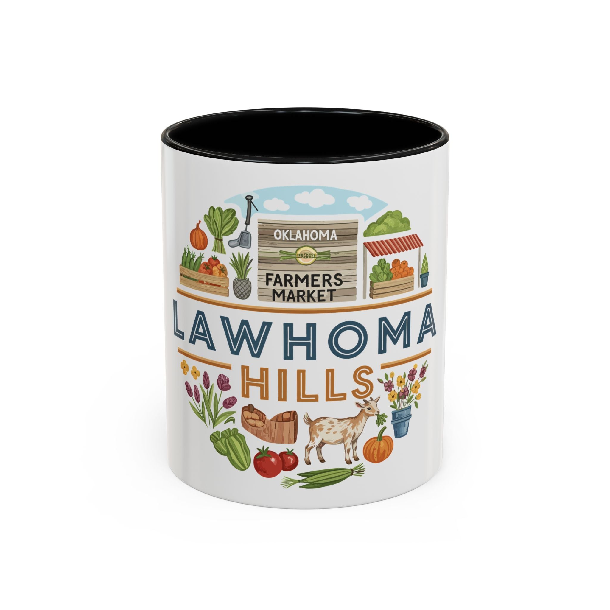 Lawhoma Hills Farmers Market Accent Coffee Mug