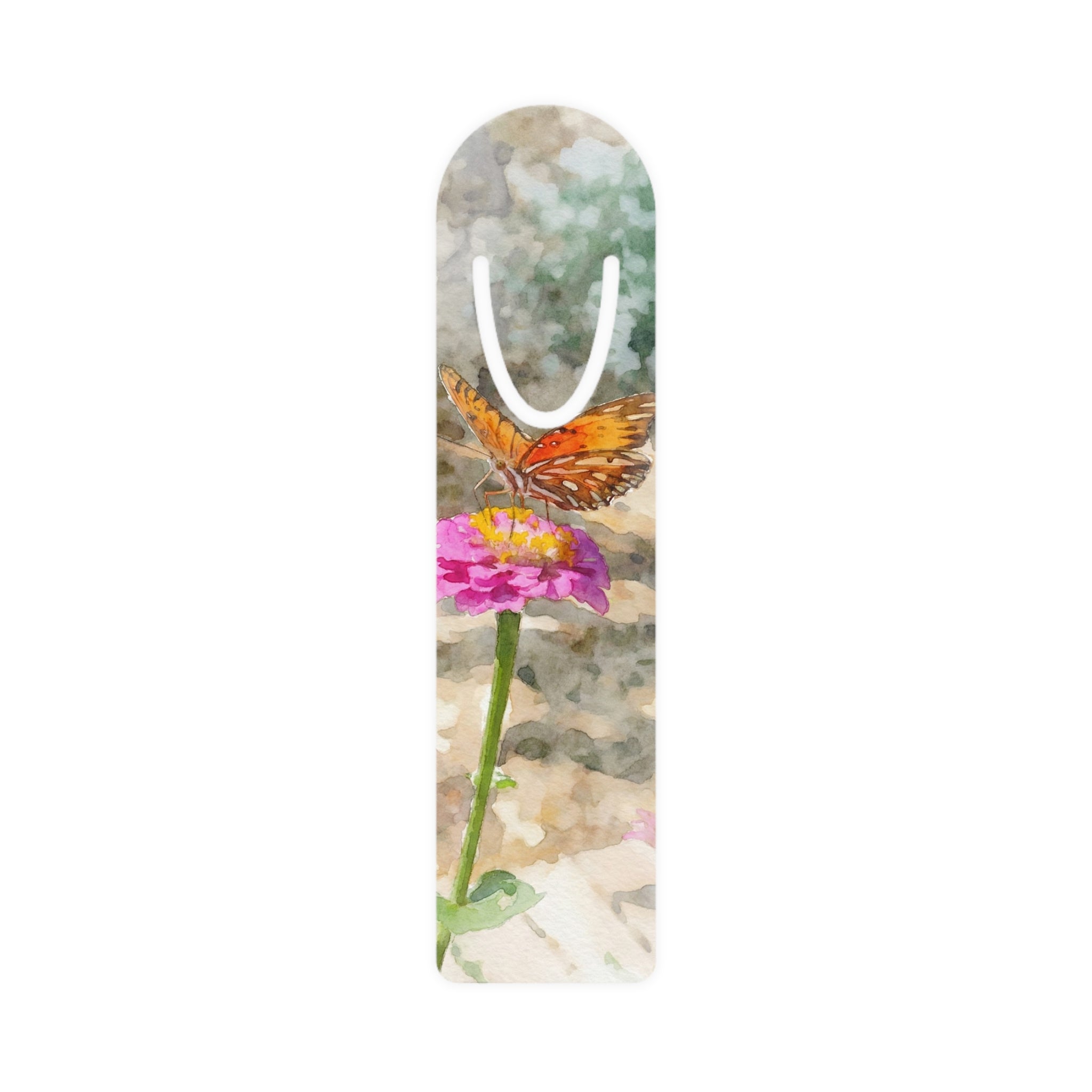 Lawhoma Hills Yaya's butterflies Bookmark — Floral Nature Reading Marker
