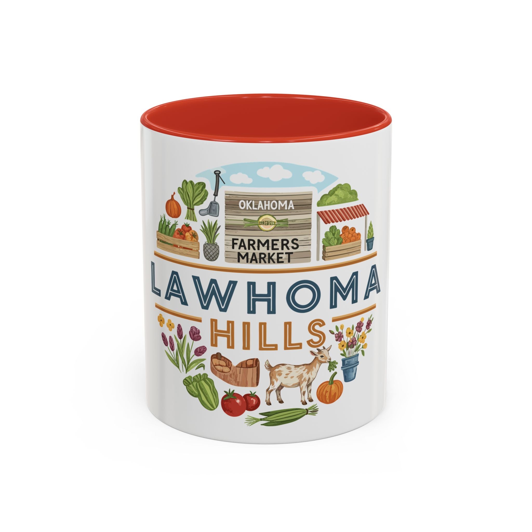 Lawhoma Hills Farmers Market Accent Coffee Mug