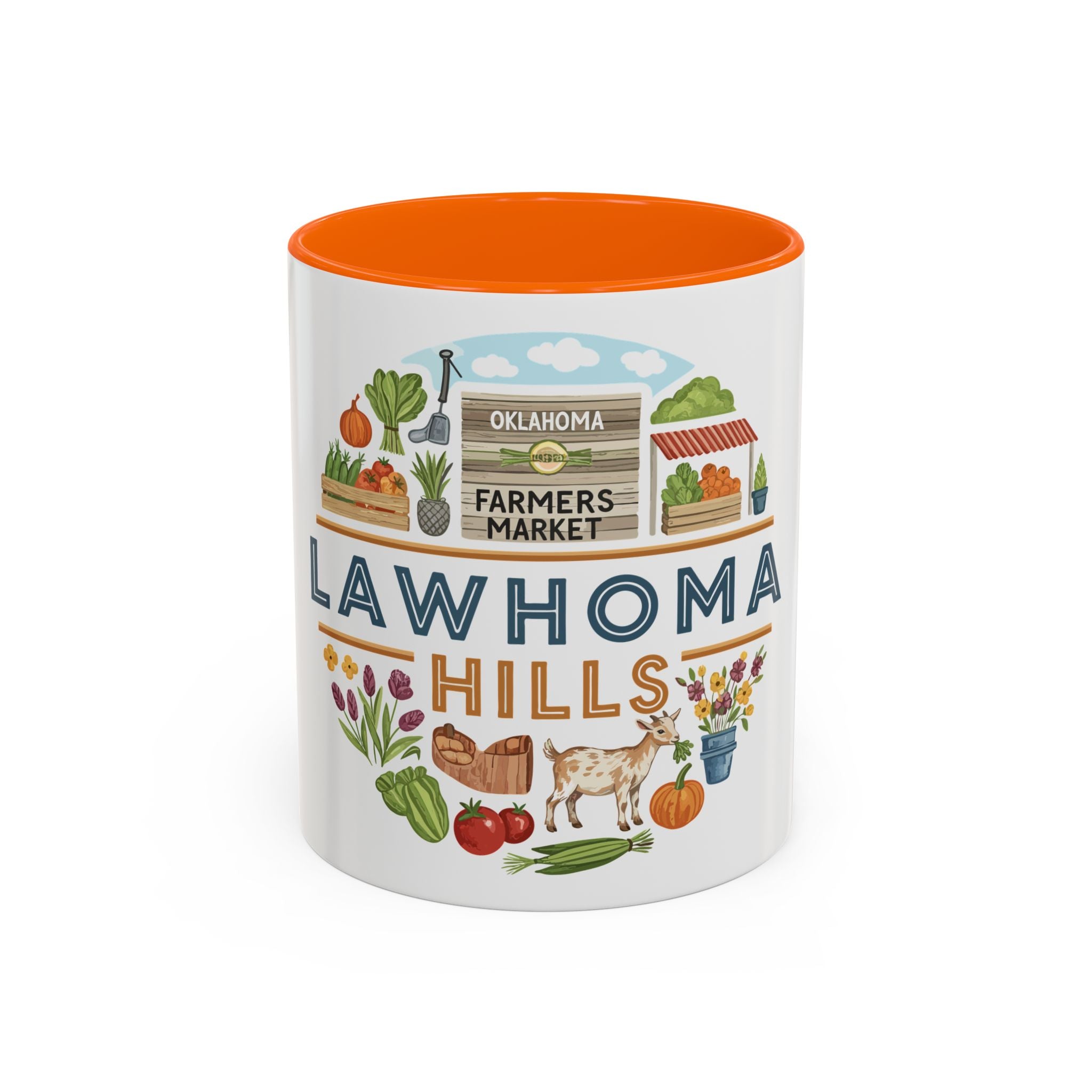 Lawhoma Hills Farmers Market Accent Coffee Mug
