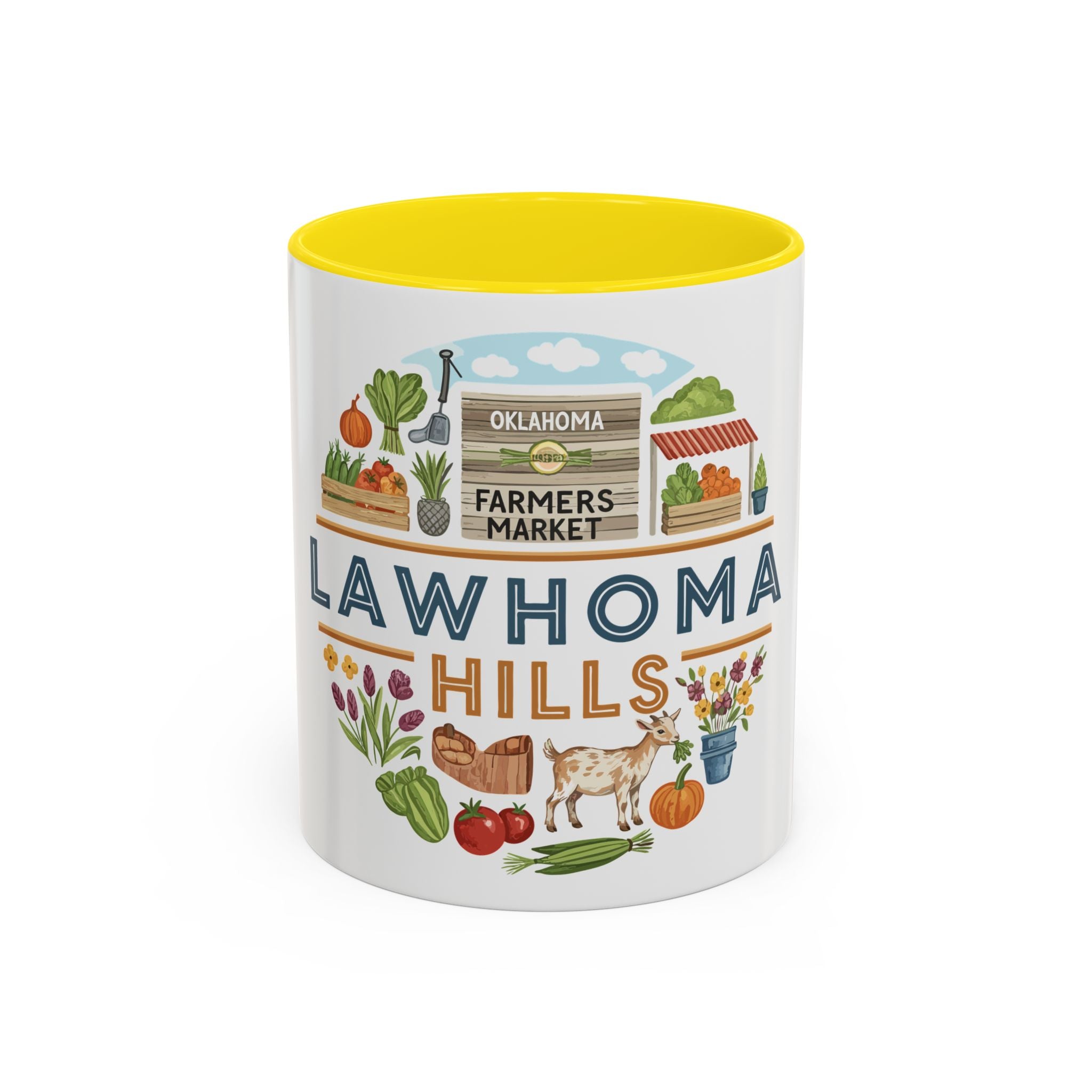 Lawhoma Hills Farmers Market Accent Coffee Mug