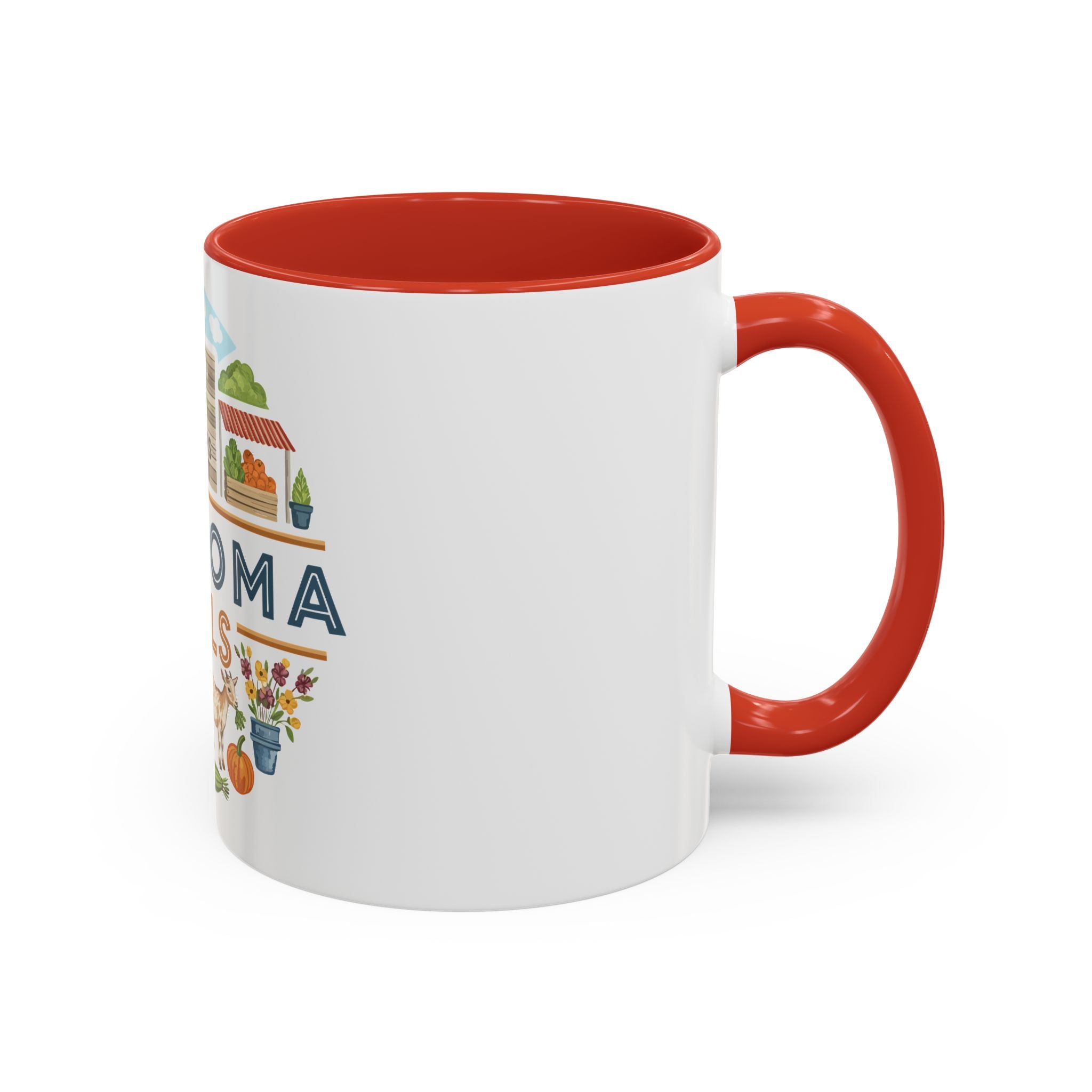 Lawhoma Hills Farmers Market Accent Coffee Mug