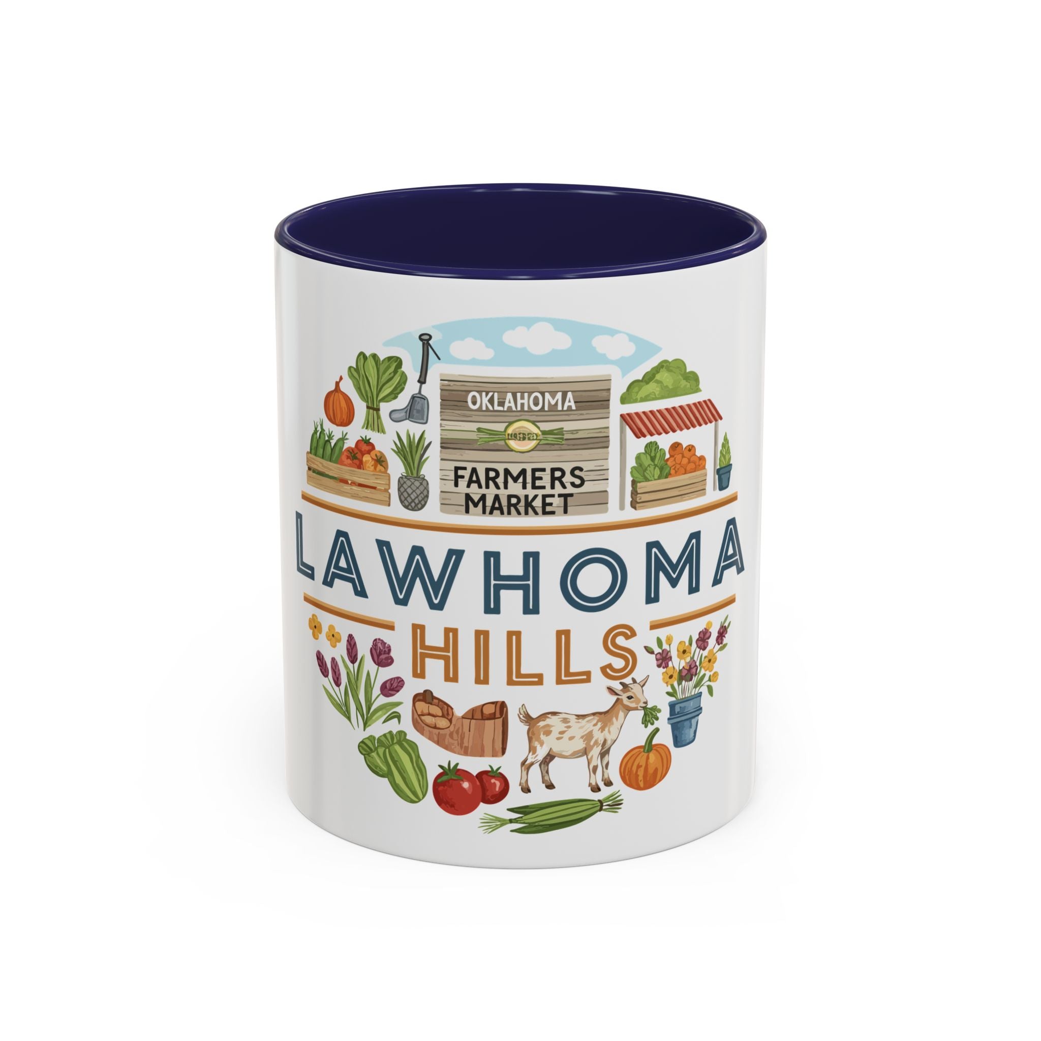 Lawhoma Hills Farmers Market Accent Coffee Mug