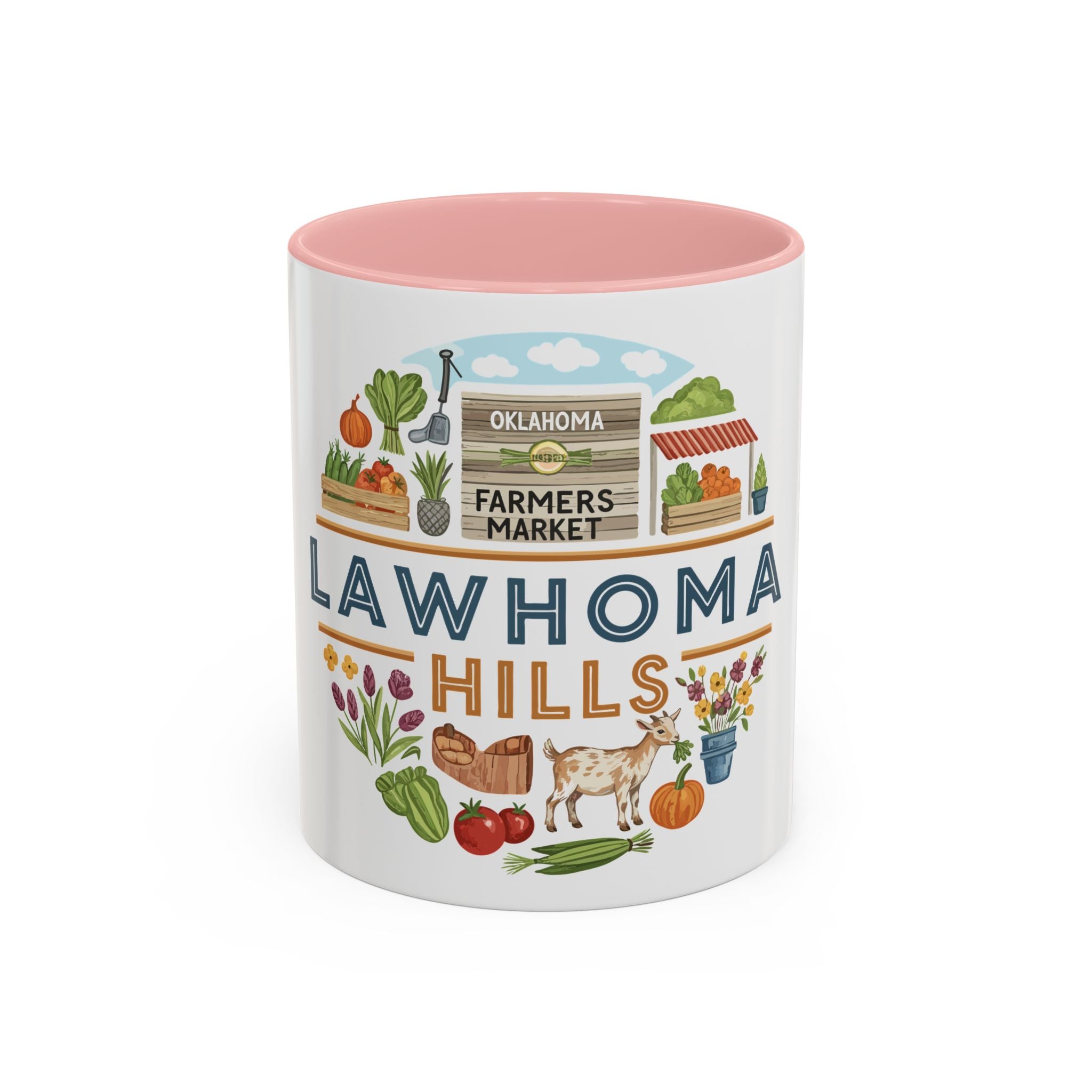 Lawhoma Hills Farmers Market Accent Coffee Mug