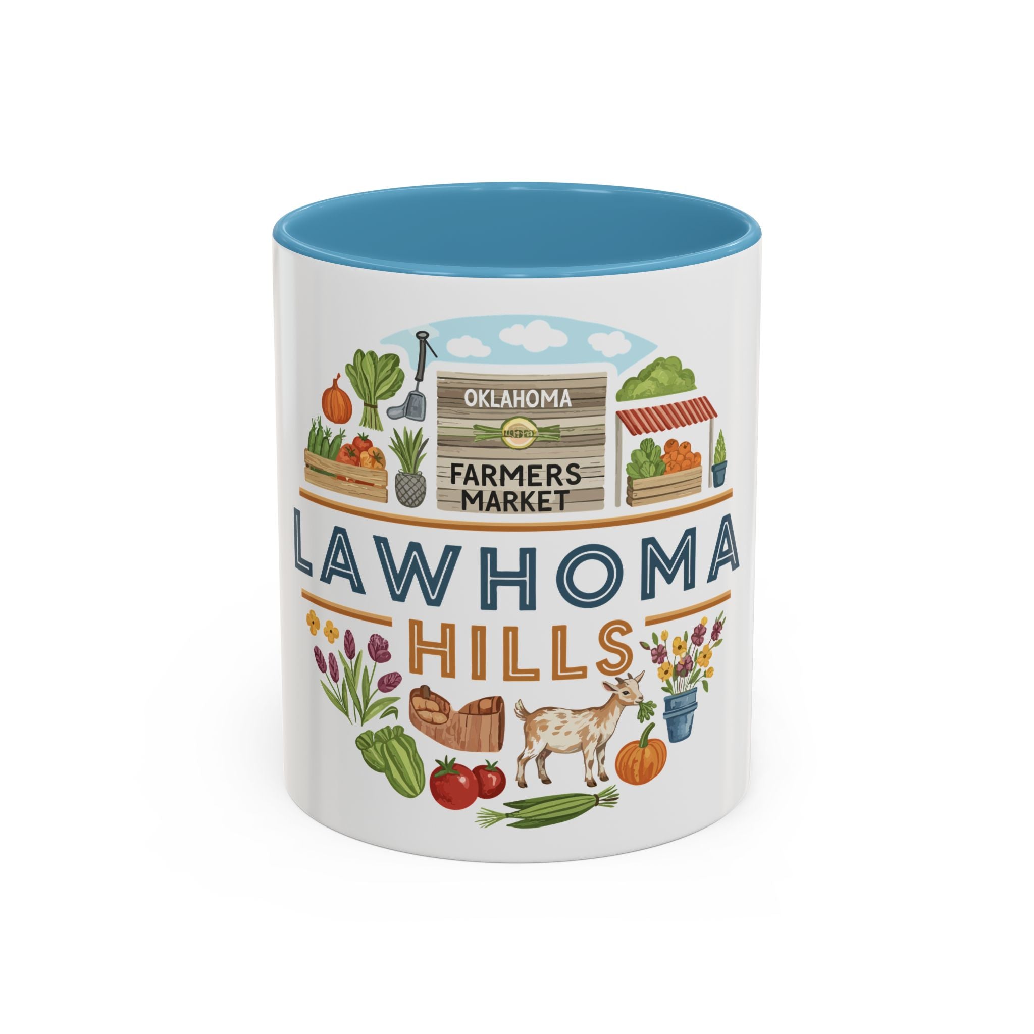 Lawhoma Hills Farmers Market Accent Coffee Mug