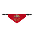Clip-On Pet Bandana — Red 'Lawhoma Hills' Retro Camper Design