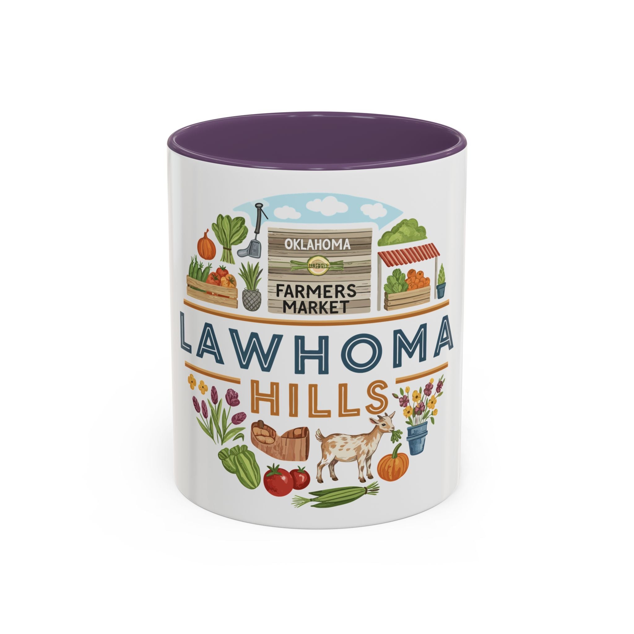 Lawhoma Hills Farmers Market Accent Coffee Mug