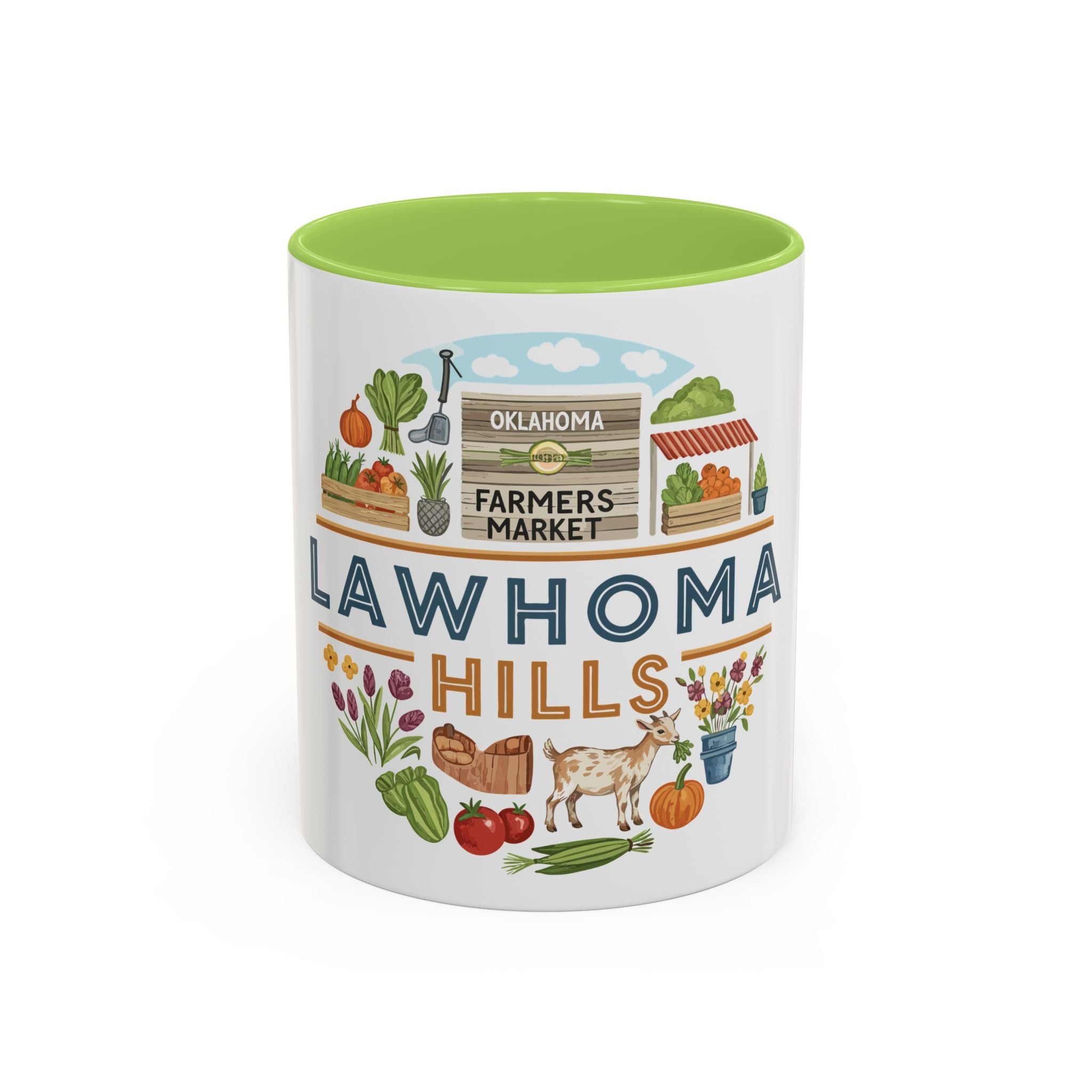 Lawhoma Hills Farmers Market Accent Coffee Mug